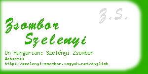 zsombor szelenyi business card