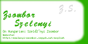 zsombor szelenyi business card